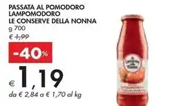 Bennet Le conserve della nonna passata al pomodoro lampomodoro offerta