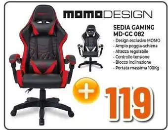 Expert Momo design sedia gaming md-gc 082 offerta