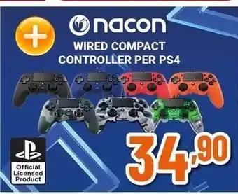 Expert Nacon wired compact controller per ps4 offerta