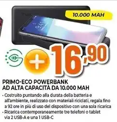 Expert Trust primo-eco powerbank ad alta capacita da 10.000 mah offerta