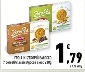 Conad FROLLINI ZEROPIÙ BALOCCO 230 g offerta