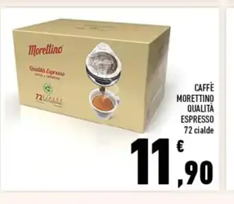 Conad CAFFE MORETTINO QUALITÀ ESPRESSO 72 cialde offerta