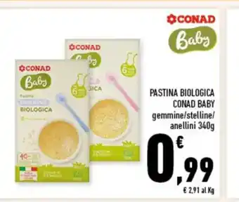 Conad PASTINA BIOLOGICA CONAD BABY 340g offerta