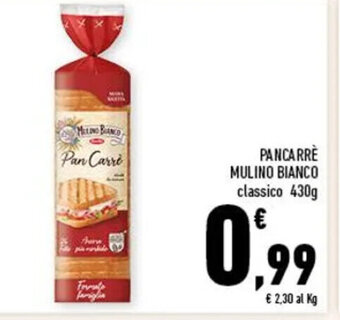 Conad PANCARRE MULINO BIANCO classico 430g offerta