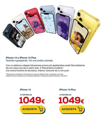 Euronics iPhone 14 offerta