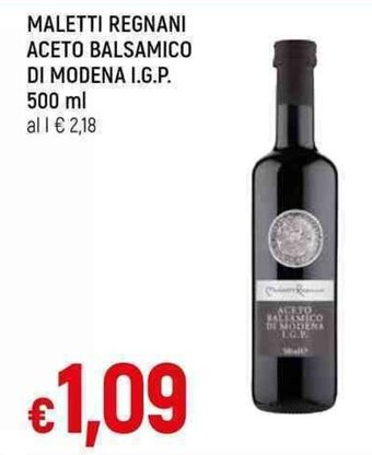 Galassia MALETTI REGNANI ACETO BALSAMICO DI MODENA I.G.P. 500 ml offerta