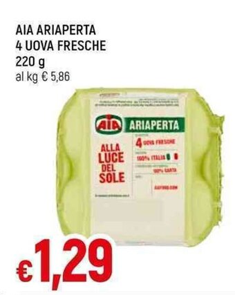 Galassia AIA ARIAPERTA 4 UOVA FRESCHE 220 g offerta