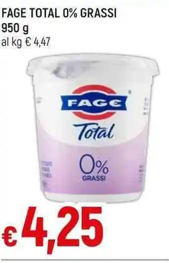 Galassia FAGE TOTAL 0% GRASSI 950 g offerta