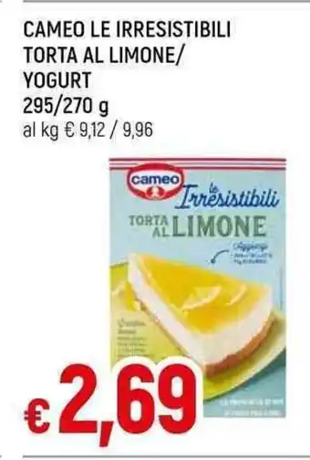 Galassia CAMEO LE IRRESISTIBILI TORTA AL LIMONE/ YOGURT 295/270 g offerta