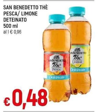Galassia SAN BENEDETTO THÈ PESCA/ LIMONE DETEINATO 500 ml offerta