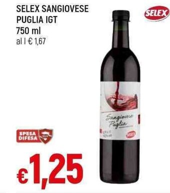 Galassia SELEX SANGIOVESE PUGLIA IGT 750 ml offerta