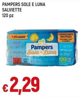 Galassia PAMPERS SOLE E LUNA SALVIETTE 120 pz offerta