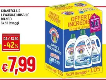 Galassia CHANTECLAIR LAVATRICE MUSCHIO BIANCO 3x 35 lavaggi offerta