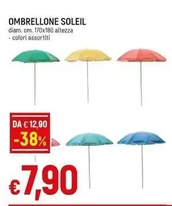Galassia OMBRELLONE SOLEIL diam.cm. 170x180 altezza - colori assortiti offerta