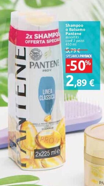 Carrefour Shampoo o Balsamo Pantene assortiti conf 2 pezzi 450 ml offerta