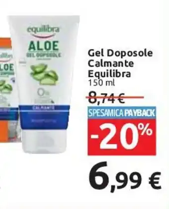 Carrefour Gel Doposole Calmante Equilibra 150 ml offerta