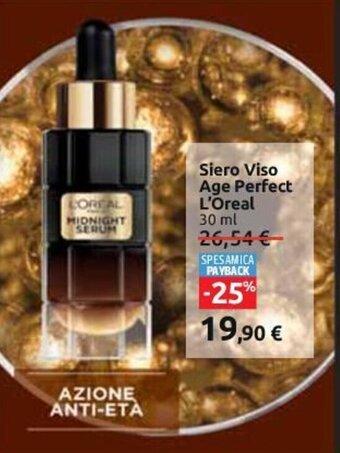 Carrefour Siero Viso Age Perfect L'Oreal 30 ml offerta