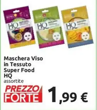 Carrefour Maschera Viso in Tessuto Super Food HQ assortite offerta