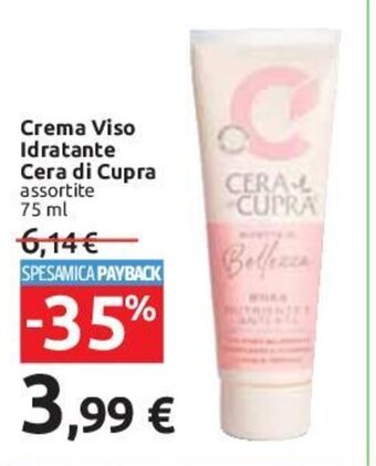 Carrefour Crema Viso Idratante Cera di Cupra assortite 75 ml offerta