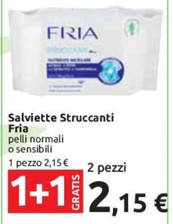 Carrefour Salviette Struccanti Fria pelli normali o sensibili offerta