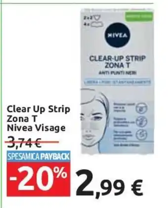 Carrefour Clear Up Strip Zona T Nivea Visage offerta