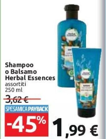 Shampoo o Balsamo Herbal Essences assortiti 250 ml