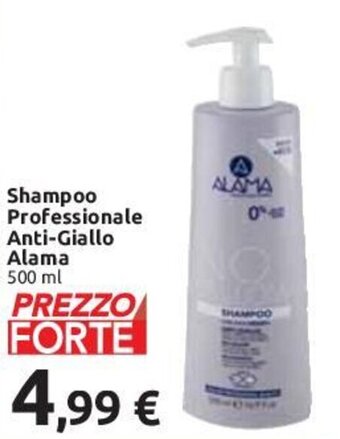 Carrefour Shampoo Professionale Anti-Giallo Alama 500 ml offerta
