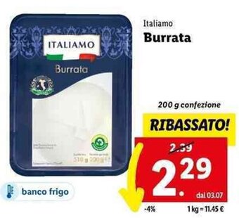Lidl Italiamo Burrata 200 g offerta