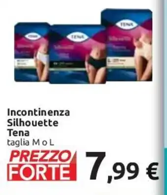 Carrefour Incontinenza Silhouette Tena taglia Mo L offerta