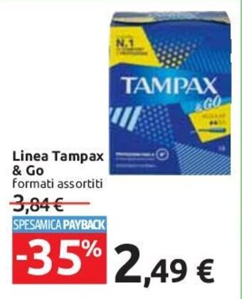 Carrefour Linea Tampax & Go formati assortiti offerta