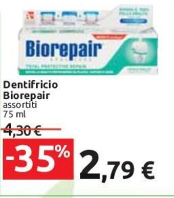 Carrefour Dentifricio Biorepair assortiti 75 ml offerta