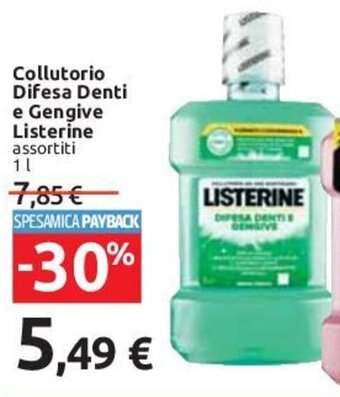 Carrefour Collutorio Difesa Denti e Gengive Listerine assortiti 1 l offerta