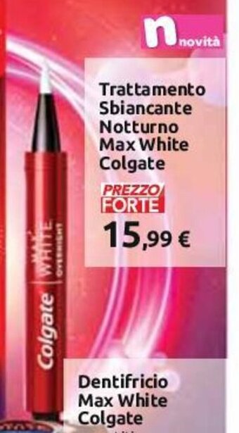 Carrefour Trattamento Sbiancante Notturno Max White Colgate offerta