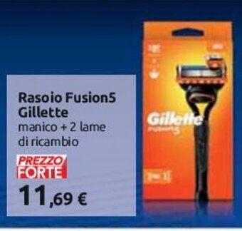 Carrefour Rasoio Fusion5 Gillette manico + 2 lame di ricambio offerta