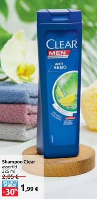 Carrefour Shampoo Clear assortiti 225 ml offerta