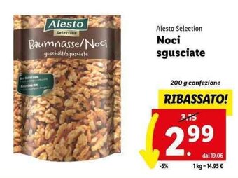 Lidl Alesto Selection Noci sgusciate 200 g offerta