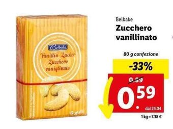 Lidl Belbake Zucchero vanillinato 80 g offerta