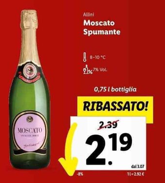 Lidl Allini Moscato Spumante 0,75 l offerta