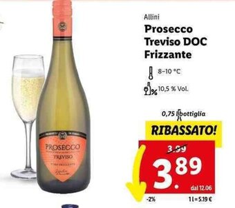 Lidl Allini Prosecco Treviso DOC Frizzante 0,75 l offerta