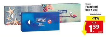 Lidl Floralys Fazzoletti box 4 veli offerta