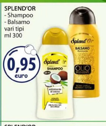 Acqua & Sapone SPLEND'OR -Shampoo - Balsamo vari tipi ml 300 offerta