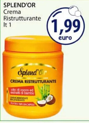 Acqua & Sapone SPLEND'OR Crema Ristrutturante It 1 offerta