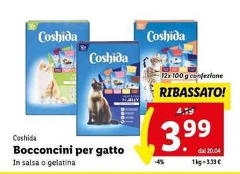 Lidl Coshida Bocconcini per gatto 12x 100 g offerta
