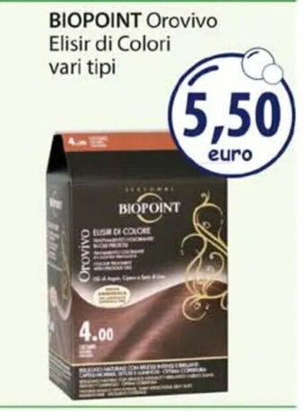 Acqua & Sapone BIOPOINT Orovivo Elisir di Colori vari tipi offerta