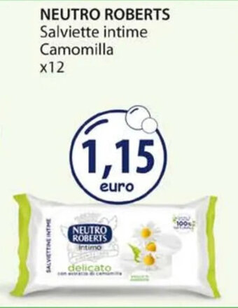 Acqua & Sapone NEUTRO ROBERTS Salviette intime Camomilla X12 offerta