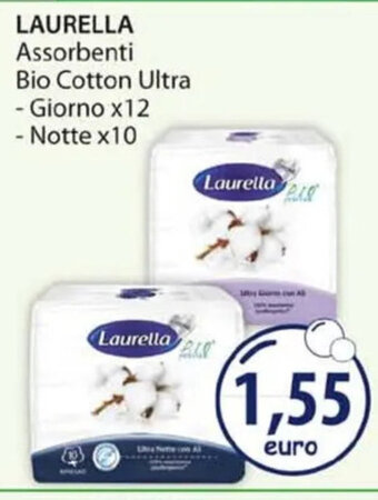 Acqua & Sapone LAURELLA Assorbenti Bio Cotton Ultra - Giorno x12 - Notte x10 offerta