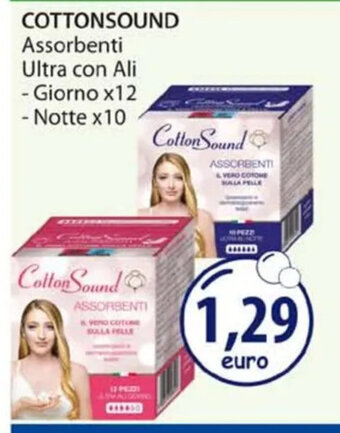 Acqua & Sapone COTTONSOUND Assorbenti Ultra con Ali - Giorno x12 - Notte x10 offerta
