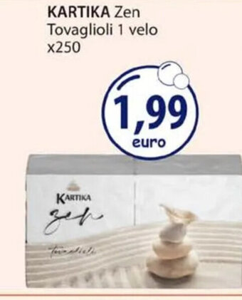 Acqua & Sapone KARTIKA Zen Tovaglioli 1 velo x250 offerta