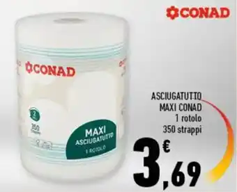Conad ASCIUGATUTTO MAXI CONAD 1 rotolo 350 strappi offerta