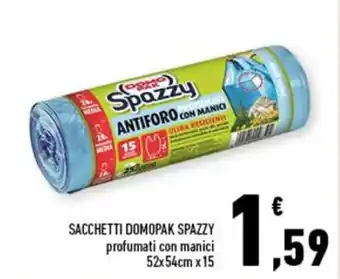 Conad SACCHETTI DOMOPAK SPAZZY profumati con manici 52x54cm x 15 offerta